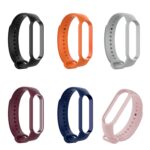 Silicone Replacement Band Strap for Mi Band 5 & Mi Band 6 Fitness Band Straps Pack Of 6 (Black-Navy Blue-Grey-Blush-Wine-Orange)(Note: Device Not Included) - Image 2