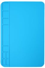 Silicone Soldering Heat Resistant Repair Mat – Anti-Slip Workstation with Screw Organizer for Mobile Phone, Laptop (300mm x 200mm, Blue) - Image 2