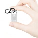 Simmtronics Small Pen Drive 32 GB USB Flash Drive with Anti Lost Keychain Hook Metal Body (Silver) - Image 2