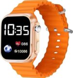 Smart Fitness Watch with Heart Rate Monitor, Color Display, Orange Sport Band, Activity Tracker, Sleep Monitor, Step Counter, Health Tracking Features - Image 2