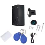 Smart Invisible Door Lock, Electronic RFID Cabinet Lock with 2 Cards, No-Drilling Installation, Auto-Locking for Drawer, Wardrobe, Furniture Security - Image 2