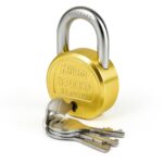 Smart Push Padlock and keys for Home Main Door and Gate, Size 68 MM| Heavy Duty Iron Security Pad locks with 4 Keys | Tala Chabi lock for Home | Strong Durable padlocks, Double locking system 8 Levers - Image 2