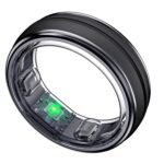 Smart Ring for Women Men - Fitness Ring with Sleep & Step Tracker | Waterproof Health Ring with Heart Rate Monitor, Compatible with iOS & Android, No App Subscription (Black, 12) - Image 2