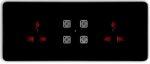 Smart Switch Board (WiFi + Remote) (Black) (6M Size) : 4 Switch + 2 Socket | 3 Yr Warranty | Works with SmartLife App, Alexa, Google, Siri | Glass Touch - Image 2