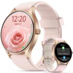 Smart Watch for Women,1.57inch AMOLED Touchscreen Fitness Watch for iPhone & Android,Heart Rate/Sp02/Sleep Monitor,110+ Sport Modes IP68 Waterproof Bluetooth Calls,2 Bands (Pink, 1.57) - Image 2