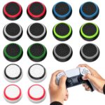 Sounce 8 Pair / 16 Pcs Controller Thumb Grips PS5/PS4/Xbox One/360/Switch, Anti-Slip Joystick Caps for PS5 Remote Controller & Gamepads, Soft Silicone Thumb Stick Covers for Enhanced Grip & Protection - Image 2