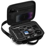 Sounce Carrying Case for DJI OSMO Action 3/4/5 Pro Camera – Hard Shell Travel Storage Bag with Shoulder Strap, Shockproof & Waterproof Protection, Custom Compartments for Accessories (Black) - Image 2