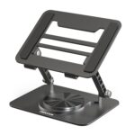 Sounce HyperLift Aluminium Laptop Stand, 6-Angle Adjustable Ergonomic Foldable Riser with Carry Pouch, Ventilated Cooling, Anti-Slip, Compatible with MacBook HP Dell Lenovo 10-15.6 Inch (Black) - Image 2