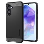 Spigen Rugged Armor | Samsung Galaxy A55 5G Case [Air Cushion Protection] [Flexible] Galaxy A55 5G Back Cover | TPU - Matte Black - Image 2