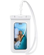 Spigen Waterproof Mobile Pouch for iPhone, Samsung Galaxy, Google Pixel and All Other Smartphones up to 8.2 Inches, Mobile Waterproof Case Pouch IPX8 Certified, (Pack of 1, A601) - White - Image 2