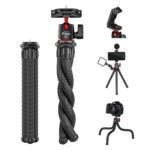 Syvo S-11 Camera Tripod, Flexible Gorilla Tripod Stand with Hidden Phone Holder w Cold Shoe Mount, 1/4'' Screw for Magic Arm, Universal for iPhone 14 13 Pro XS Max Samsung Canon Nikon Sony Cameras - Image 2