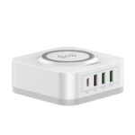T Teclusive 32W Wireless Charging Station with 4 Ports Type C USB PD QC Super Fast Charging | 5 in 1 Multi Port C Type Adapter Charger Compatible for iPhone 15 14 13 12 Pro Max/Galaxy S24 S23 Ultra - Image 2