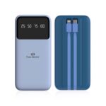 TD True Desire Boomer Series 10000mAh Power Bank - 20W Fast Charging, Dual USB & Type-C Outputs, Inbuilt Lightning & Type-C Cables, LED Indicator- Made in India (Blue) - Image 2
