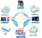 TECHNOVIEW Flash Drive 256GB 4 in 1 Pendrive with Light-ning, Micro USB, USB A, Type-C Interface Mini Hangable Pen Drive for iOS & Android Compatible with Phone, Pad, Android, PC and More Devices - Image 2