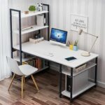 TEKAVO Computer Table for Home,Office Table for Office Work,Study Table for Adults,Home Office Desk, (150x60 Cm), White & Black - DIY - Image 2