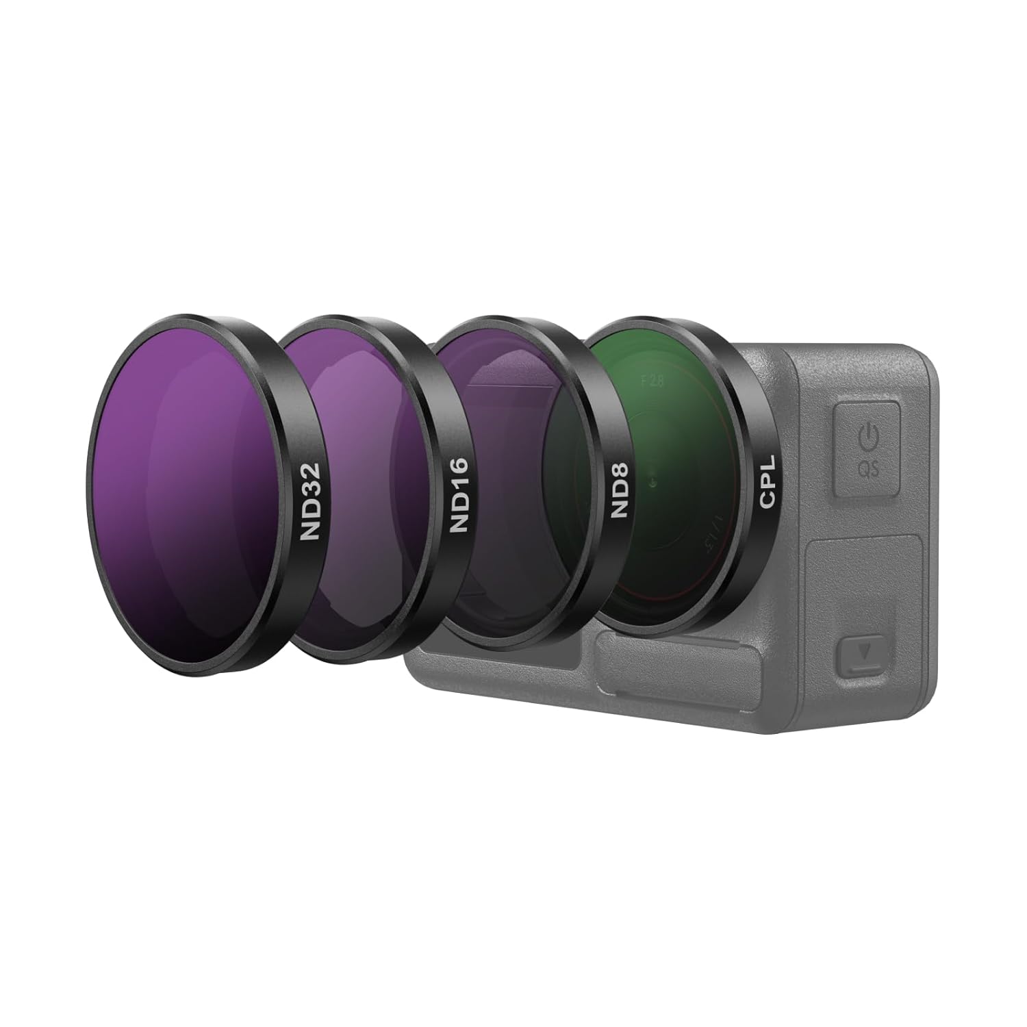 TELESIN Lens Filter Set for DJI Action 5/4/ 3 Camera Accessories, 4-Pack CPL ND32 ND16 ND8 Polarizing Neutral Density HD Filter Lens Protective Protector Cover for DJI Osmo (ND Filter) - Image 2