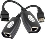 TONZO USB Extender USB 2.0 to RJ45 LAN Extension Adapter Up to 50m Extension Over Cat5/Cat5e/Cat6 Cable Plug & Play High-Speed Data Transfer Compatible with PC, Laptop, Keyboard, Mouse & USB Devices - Image 2