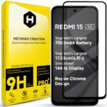 Tempered Glass Screen Protector Compatible for Redmi 15 5G / Redmi 15 / Poco M7 Plus 5G with Edge to Edge Coverage and Easy Installation Kit - Image 2