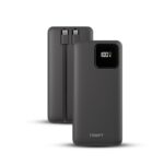 Tempt Newly Launched Joos QC PD 22.5W Power Bank | 10000mAH | 4 Output | Digital Display | 2 inbuilt Cable + 2 Ports | QC 4.0 PD 3.0 Fast Charge for Android and iPhone - Black - Image 2