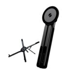 The Perch 5-in-1 Adjustable Phone & Laptop Magnetic Stand | 8 Angle Foldable Aluminium Desk Riser for Tablet, iPad, Books & Mobile (Black) - Image 2