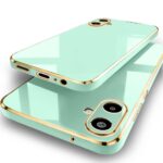 TheGiftKart Luxurious Golden-Plated Back Cover Case for Samsung Galaxy M06 5G / F06 5G | Raised Lips for Camera & Screen Protection | Shockproof Design Stylish Case for Samsung M06 / F06 (TPU, Green) - Image 2
