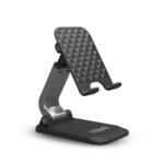 Tizum Universal Tablet/Mobile Stand Phone Holder for iPhone, iPad, Kindle & All Smartphones | Adjustable Angles, Telescopic Arm, Anti-Slip & Scratch-Proof Rubber Pads| Durable ABS Body (Black) - Image 2