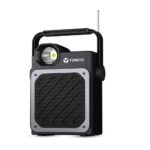 Toreto 20W High Bass BT Speaker, Up to 8 hrs of Playtime, BTv5.0, Solar Charging Multi Functional with AUX/USB/TF Card/FM with Flash Light & 2000 mAh Battery (Solar Beatz, Black) - Image 2