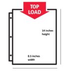 Transparent Document Sleeves 400 Micron Thickness Leaf Waterproof Clear Sheet Protector 11 Holes Punched Ring File Sleeves (Pack of 125, F/S Size) - Image 2