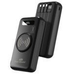 True Desire Td True Desire 20000 Mahpolymer Digital Display Power Bank with in-Built 4 in 1 Cable USB Input Port (Lithium Polymer,Fast Charging for Mobile,Black) - Image 2