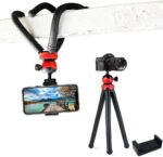 Tygot T-11 Flexible Gorillapod Tripod with 360° Rotating Ball Head Tripod for All DSLR Cameras(Max Load 1.5 kgs) & Mobile Phones + Free Heavy Duty Mobile Holder(Black) (12 Inch, Black and Red) - Image 2