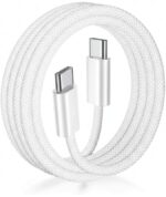 Type-C To Type-C Cable For Tata Tigor XZ Plus DT Leatherette Pack Original USB Data & Charging Cable PD Dash WRAP Fast Charging 60W High Speed QC 3.0 Cable (White, 4Amp, SH.K3) - Image 2