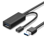 UGREEN USB Extension Cable USB 3.0 Male to Female Active Repeater Cable with Signal Amplifier Repeater for Printers WiFi Antenna PlayStation HTC Vive Keyboard Game Console 5M, Black (US175) - Image 2