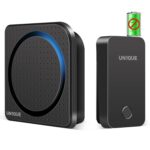 UN1QUE Wireless Door Bell for Home, Self-Powered Battery Free Cordless Calling Bell-1000ft Range with 38 Chimes,LED Light,4 Levels Volume (UB500) (Black) - Image 2