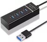 USB 3.0 Hub, 4-Port SuperSpeed Data Hub, Black - Image 2