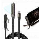 USB C to USB C Cable, 240W Fast Charging Cable 5 FT, Invisible Stand Charging Cable, Quick Charge, Flat USB Cable Right Angle for Gaming, Phone, Laptops, Desk & Car Use - Image 2