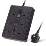 Universal Travel Power Strip with 6 AC Sockets & 5 USB Ports (Type-C + Fast Charging), Multi Plug Extension Board with Overload Protection, Surge Safety Switch for Home. - Image 2