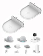 Universal Wall Mount Holder for Smart Speaker Small Shelf Stand Compatible with Google Home Mini/ Home pod Mini/ Google WiFi/ Nest WiFi/ eero 6 mesh WiFi System /Security Camera (White) - Image 2