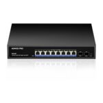 Upgrade 10 Port 2.5G PoE Switch,AUMOX PRO 8 Port 2.5G Network Unmanaged Switch with 2x10G SFP Gigabit Ethernet Unmanaged PoE Switch 120W,Compatible with 100/1000/2500Mbps for AP, NAS, PC Plug and Play - Image 2