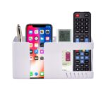 Wall Mobile Holder Multi-Purpose Mobile Stand For Wall Remote Holder&Mobile Charging Stand,Wall Phone Holder Kitchen Organizer Rack Wall Mounted Useful Gadget For Smartphones -(White) - Image 2