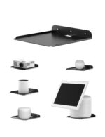 Wall Mount Shelf for Mesh WiFi Systems and Smart Speakers Fit for TP-Link Deco/Orbi/Google/Nest WiFi Heavy-duty Wall Metal Floating Shelf Fit for Echo5/Echo show10/Pop/Homepod/Sonos (Black) - Image 2