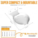Wall Mount for TP-Link Deco BE75/BE85/BE95/BE17000/BE22000/BE33000 Whole Home Mesh WiFi 7, Upgrade Stable Saving Space Aluminum Alloy Wall Hanging Bracket Holder (2Pack,White) - Image 2