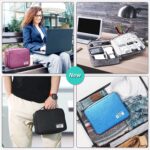 Waterproof Travel Gadget Bag with Foam Padding - Cable Organisers, Accessories Organizer, Gadget Organizer for Electronics, Cables, Chargers, Hard Disk, Power Bank- Grey by Wishkey - Image 2