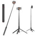 WeCool S7 Pro Long Selfie Stick with Tripod Stand 69"/177cm, 360 Degree Rotation Selfie Stick Tripod, Magnetic Remote with ABS+Aluminum Body, Auto Pop Open for Hands-Free Photo & Live Video Shoot - Image 2