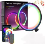 WiFi Smart Creative Desk Lamp, RGBIC LED Desktop Atmosphere Light, Music Sync, APP Control, TV Backlight, Decorate for Live Stream,Home, Party, Gaming - Image 2