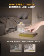 Wireless Charger with Bedside Lamp, 10W Wireless Fast Charging Pad 3 Brightness Levels All Enabled Phone Mini Cute LED Desk Lamp Charging Port Charger 3 Lighting Modes Eye-Caring Office Lamp - Image 2