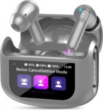 Wireless Earbuds in Ear, Bluetooth 5.4 Headphones Multi-Function Touch Screen with 5 EQ Modes, 48H Ear Buds Bass Stereo, ANC Noise Cancelling/Transparency Mode, IPX7, Ultra-Comfort, Grey - Image 2