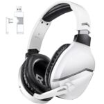 Wireless Gaming Over Ear Headset With Noise Canceling Microphone For PS5, PC, PS4, 2.4G/Bluetooth Gaming Headphones With USB And Type-C Connector, Wired Mode For Controller - Image 2