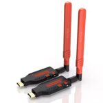Wireless HDMI Extender (Transmitter & Receiver) 150M/450Ft Long Range, 1080P@60Hz Full HD, 1TX to 1RX, 5.8G Wireless HDMI Plug & Play TV/PC/Monitor/Projector/Movies/Conference. Black. - Image 2