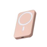 Wireless Power Bank 10,000mAh with Type-C & USB-A Ports, 25W Fast Charging, Compatible with 12+ and Android Devices – Pink - Image 2