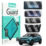 Wisely Pack 4 - Screen Guard for NEW TATA NEXON Car Display Protector - 10.25 INCH INFOTAINMENT [Thin Corners] +10 INCH INSTRUMENT CLUSTER + STEERING + AC PANEL Console - Stereo Car Accessories - Image 2